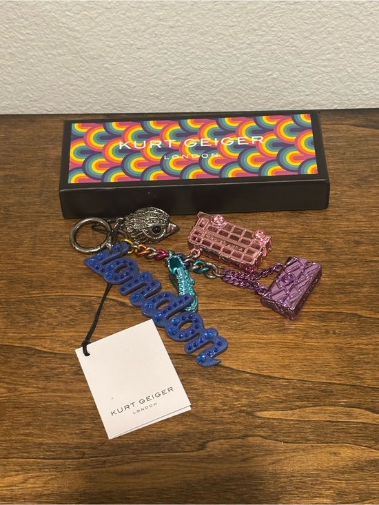 Kurt Geiger Handbags - Kurt Geiger Multicolor Enamel and Metal Charm Bag Charm/Keychain